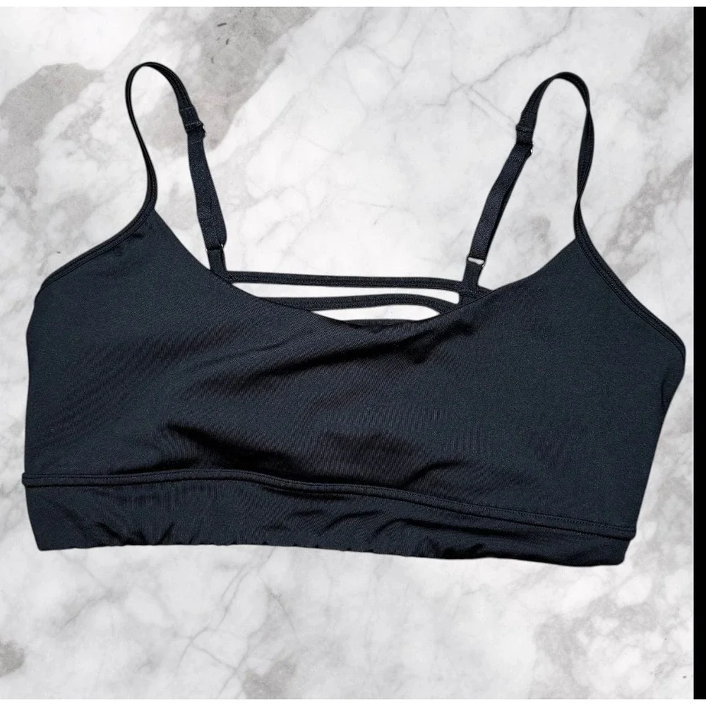 Marika Black Strappy‎ Back Sports Bra Womens Small Yoga Activewear Bralette